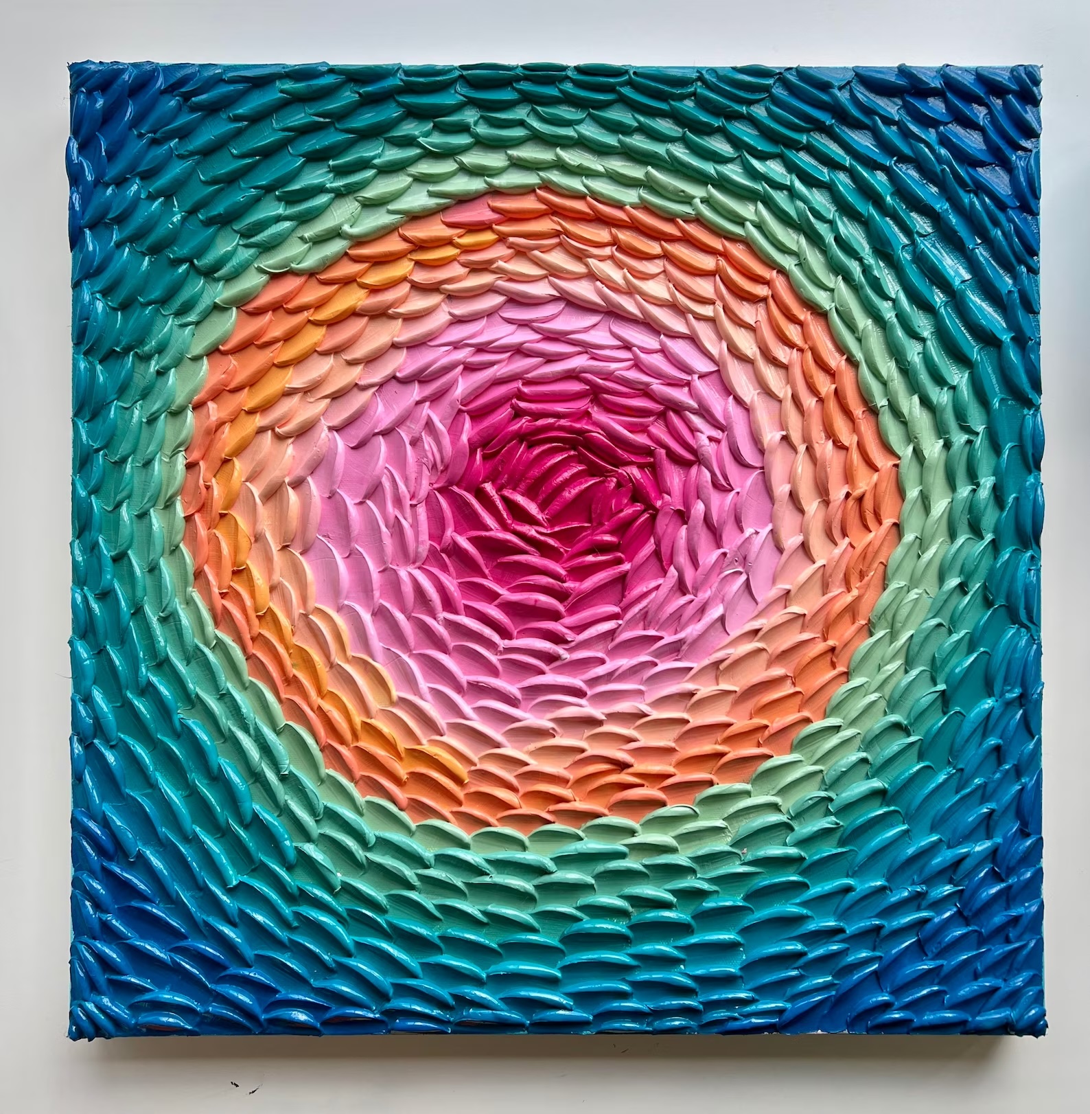 A abstract flower painting.